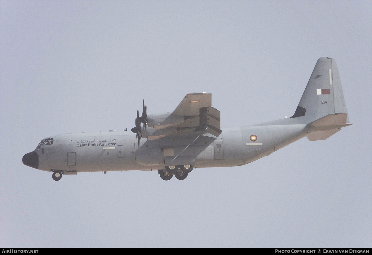 Aircraft Photo of 214 | Lockheed Martin C-130J-30 Hercules | Qatar - Air Force | AirHistory.net #785026