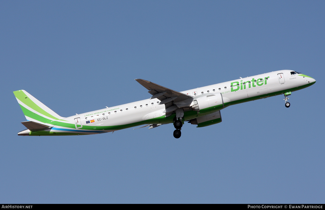 Aircraft Photo of EC-OLZ | Embraer 195-E2 (ERJ-190-400 STD) | Binter Canarias | AirHistory.net #785028