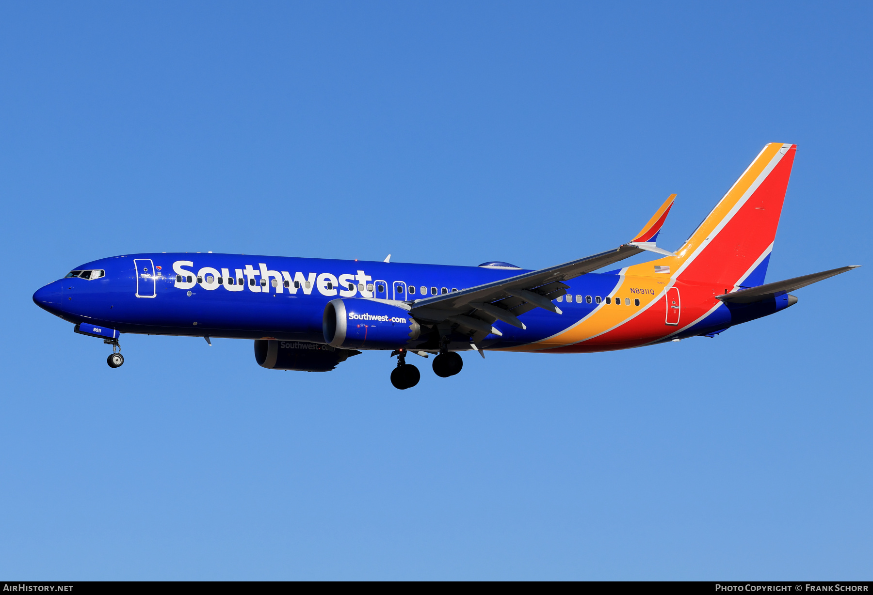 Aircraft Photo of N8911Q | Boeing 737-8 Max 8 | Southwest Airlines | AirHistory.net #785114