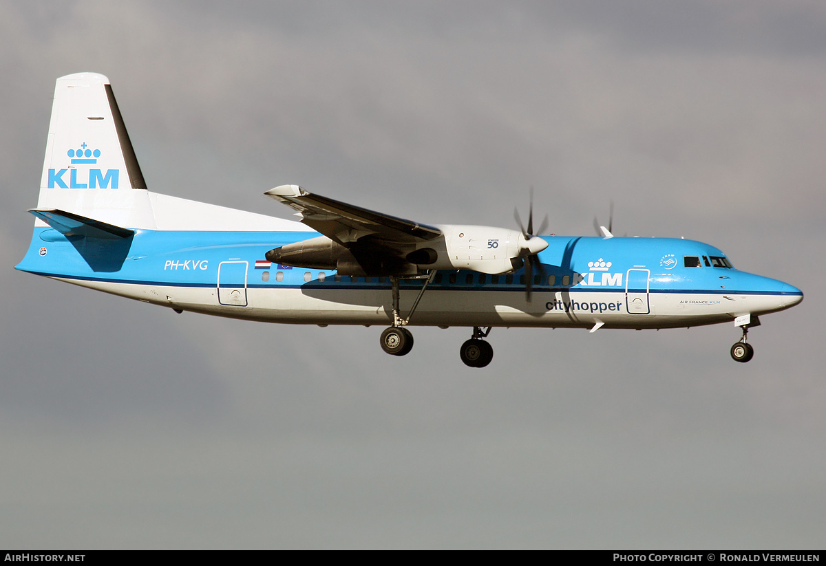 Aircraft Photo of PH-KVG | Fokker 50 | KLM Cityhopper | AirHistory.net #785191