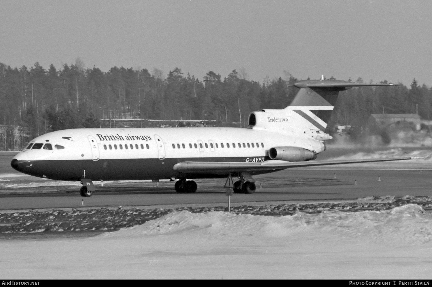 Aircraft Photo of G-AVFD | Hawker Siddeley HS-121 Trident 2E | British Airways | AirHistory.net #785245