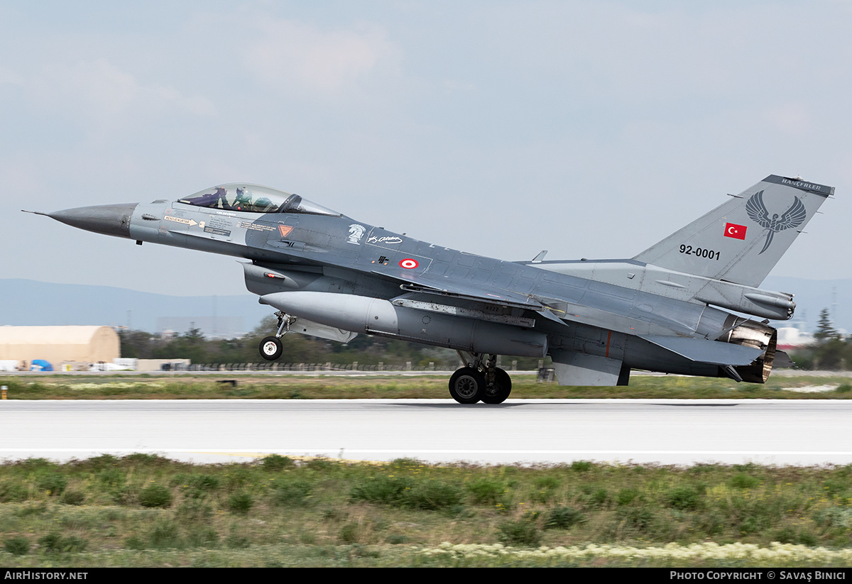 Aircraft Photo of 92-0001 | Lockheed Martin F-16C Fighting Falcon | Turkey - Air Force | AirHistory.net #785306