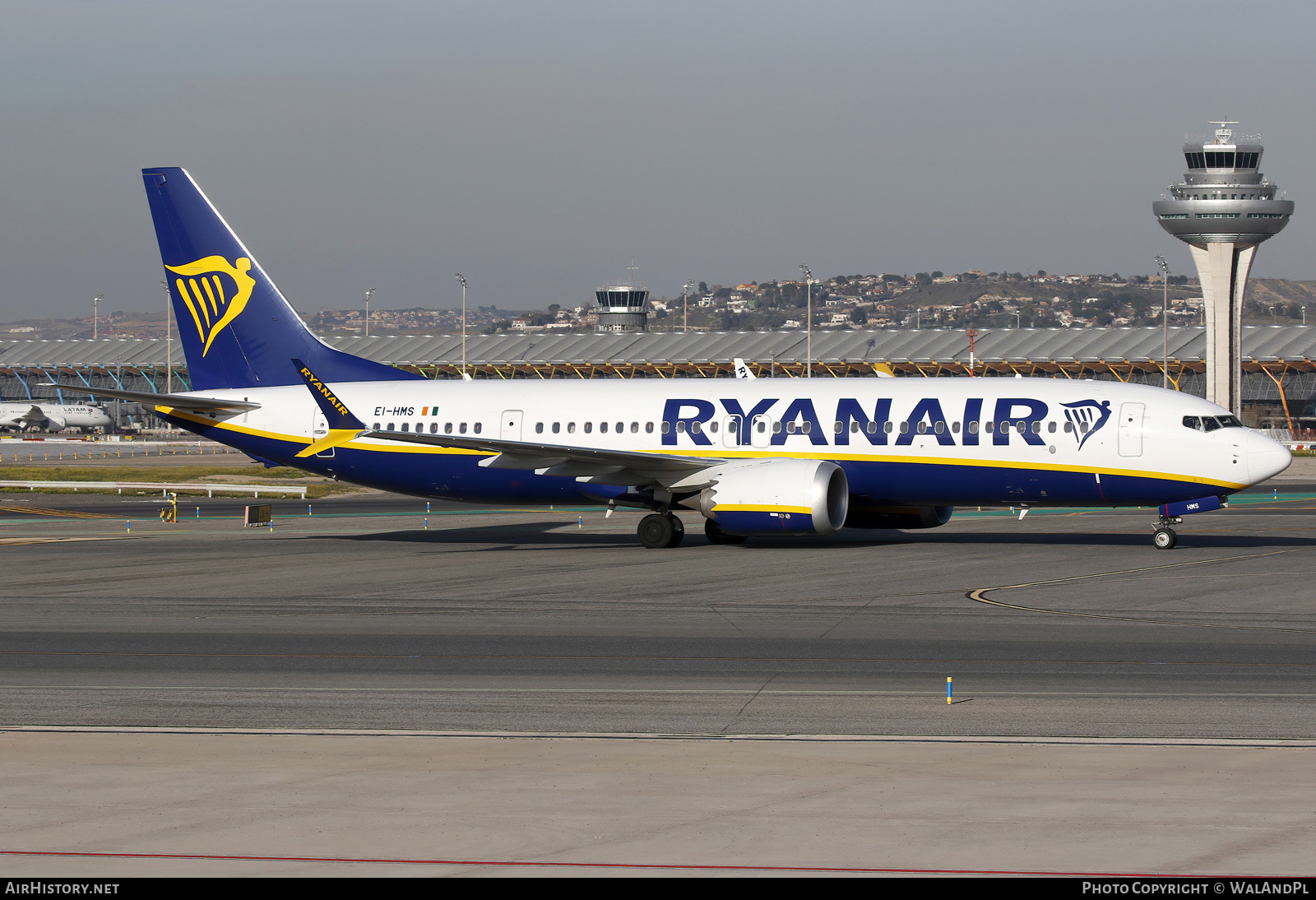 Aircraft Photo of EI-HMS | Boeing 737-8200 Max 200 | Ryanair | AirHistory.net #785316