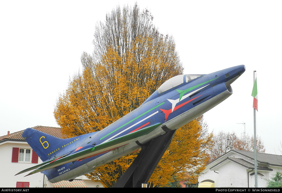 Aircraft Photo of MM6274 | Fiat G-91R/1 | Italy - Air Force | Frecce Tricolori | AirHistory.net #785326