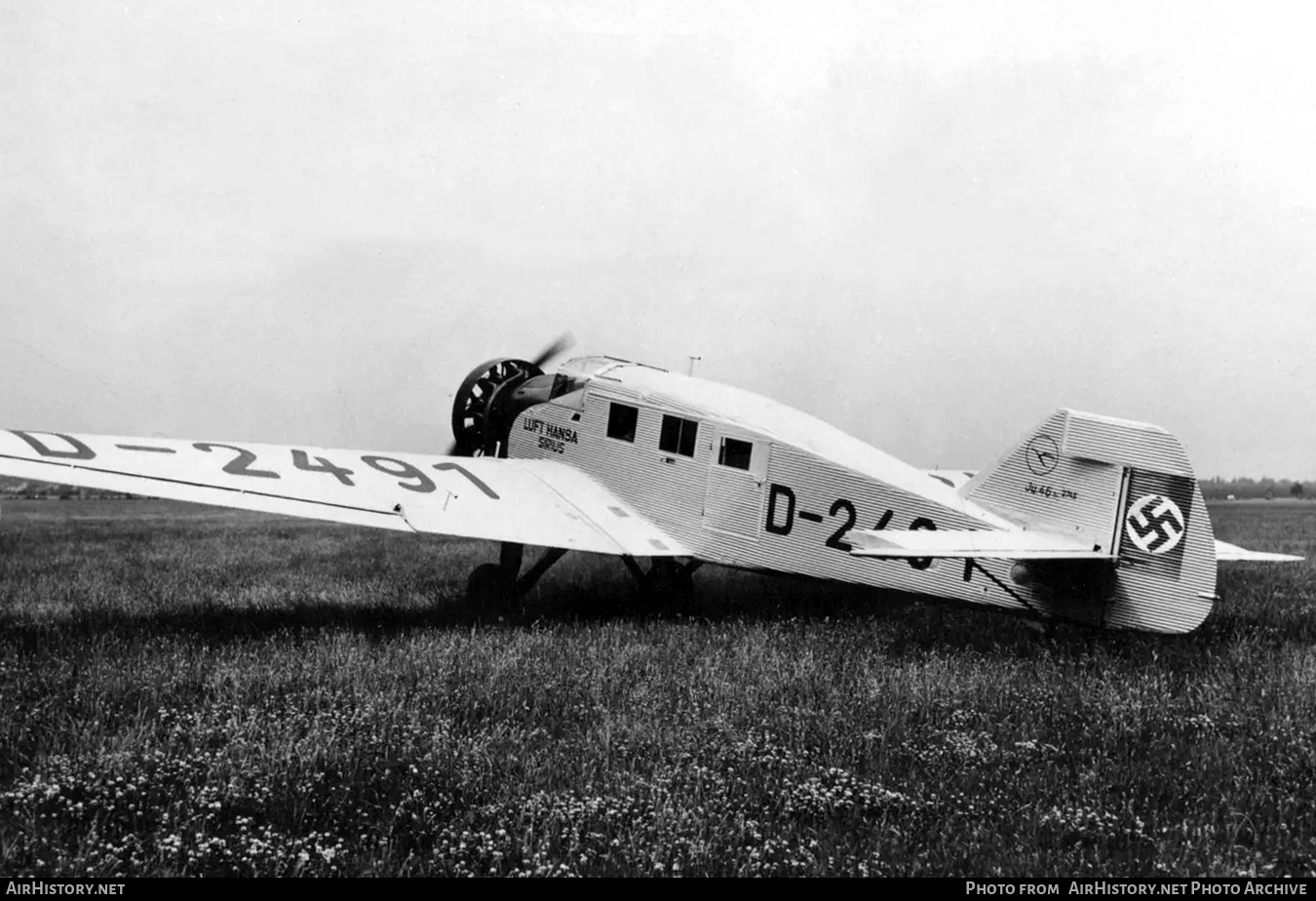Aircraft Photo of D-2491 | Junkers Ju 46hi | Deutsche Luft Hansa | AirHistory.net #785411