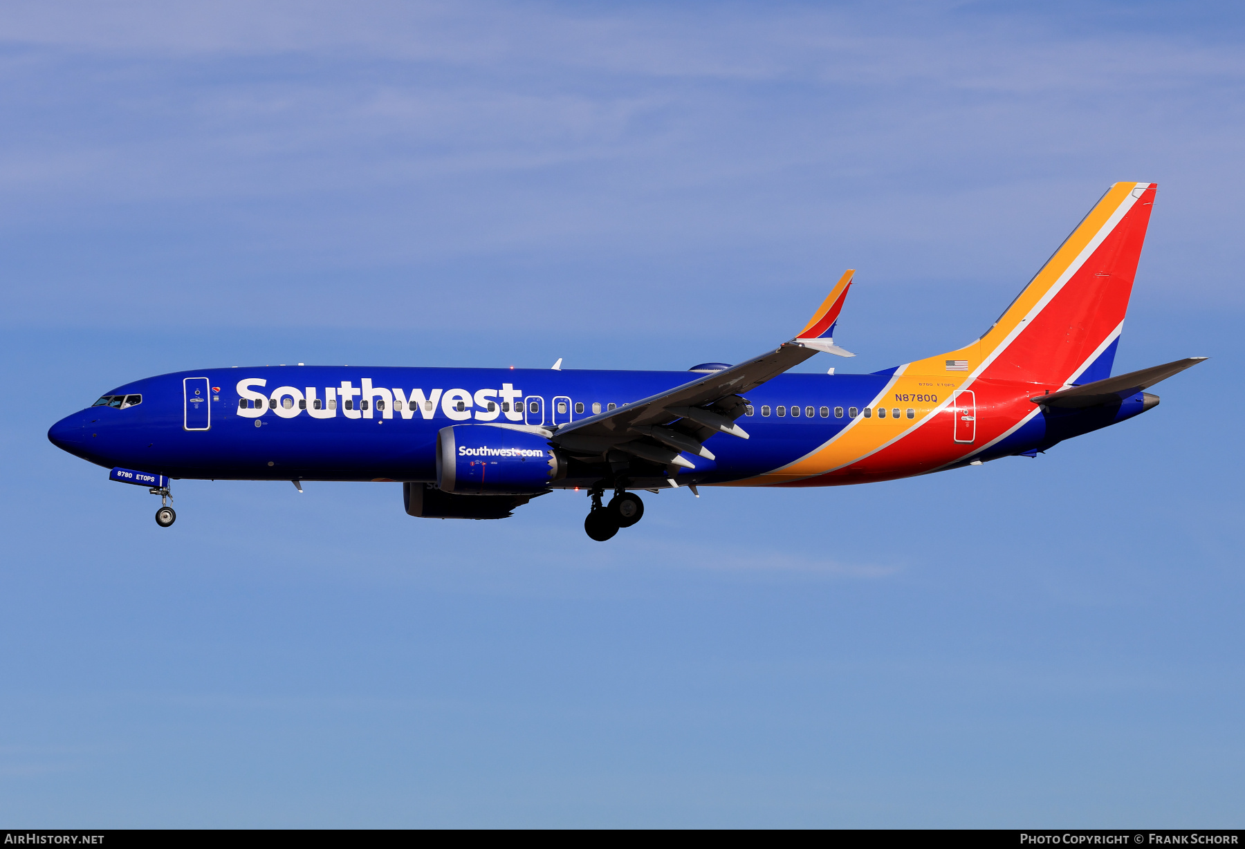 Aircraft Photo of N8780Q | Boeing 737-8 Max 8 | Southwest Airlines | AirHistory.net #785428