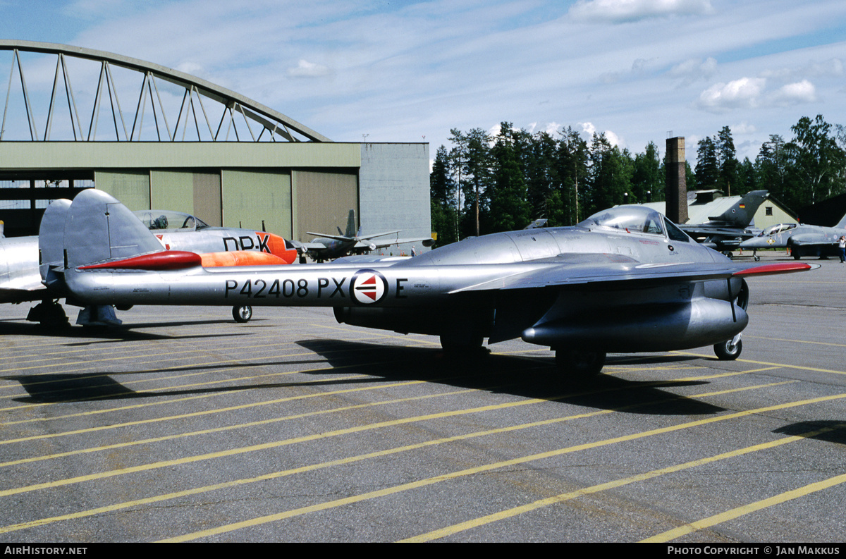 Aircraft Photo of P42408 | De Havilland D.H. 100 Vampire F3 | Norway - Air Force | AirHistory.net #785467