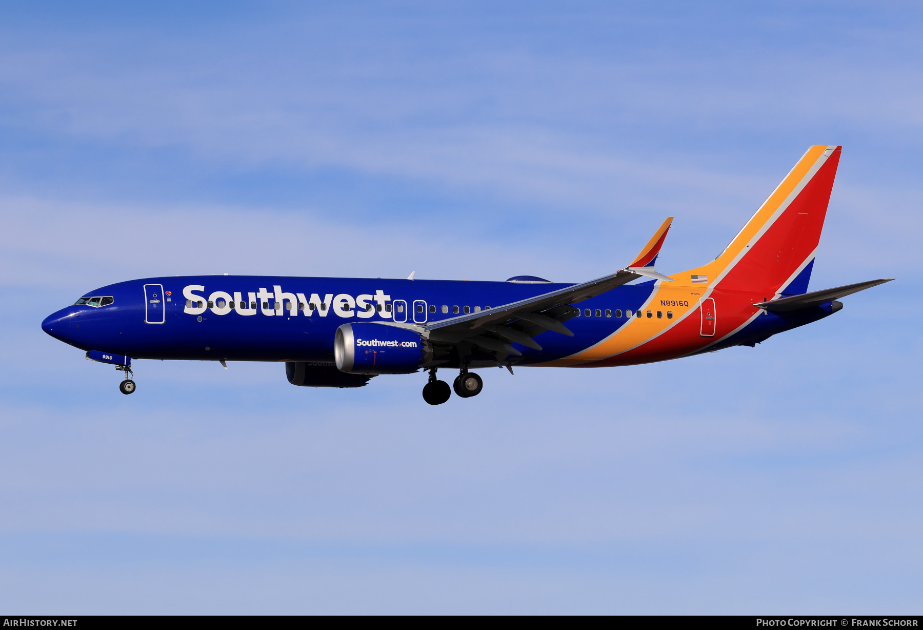 Aircraft Photo of N8916Q | Boeing 737-8 Max 8 | Southwest Airlines | AirHistory.net #785518