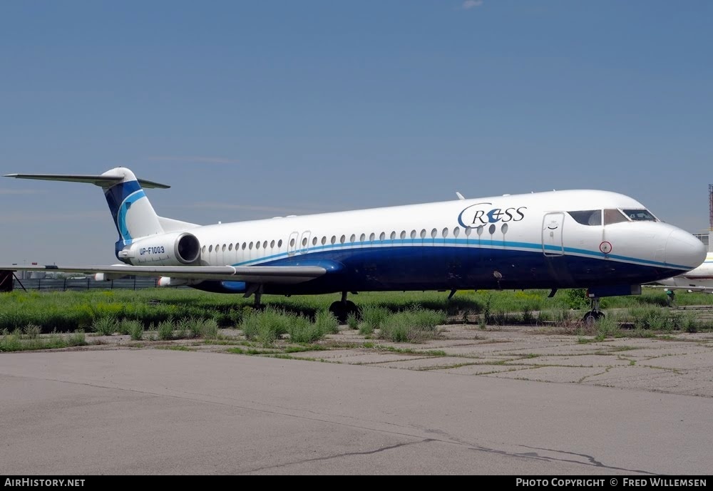 Aircraft Photo of UP-F1003 | Fokker 100 (F28-0100) | Cross | AirHistory.net #785553