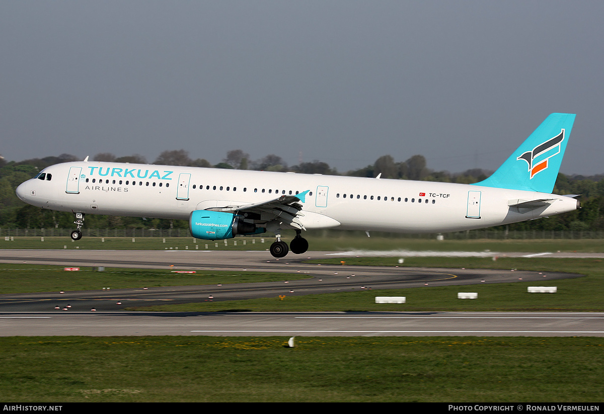 Aircraft Photo of TC-TCF | Airbus A321-211 | Turkuaz Airlines | AirHistory.net #785567