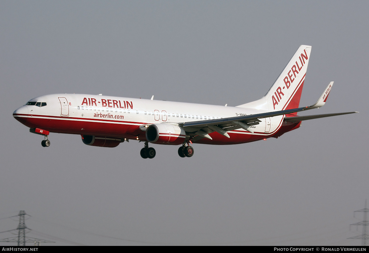 Aircraft Photo of D-ABAD | Boeing 737-86J | Air Berlin | AirHistory.net #785623