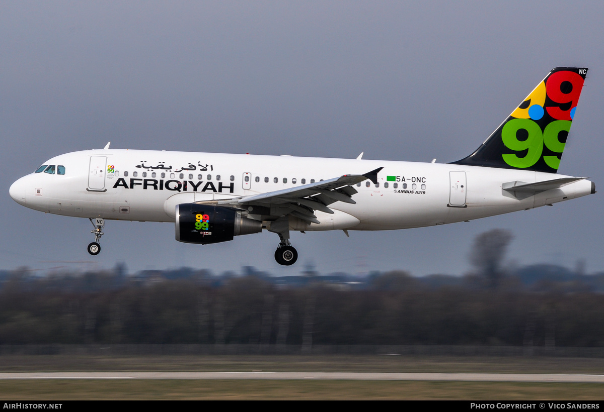 Aircraft Photo of 5A-ONC | Airbus A319-111 | Afriqiyah Airways | AirHistory.net #785706