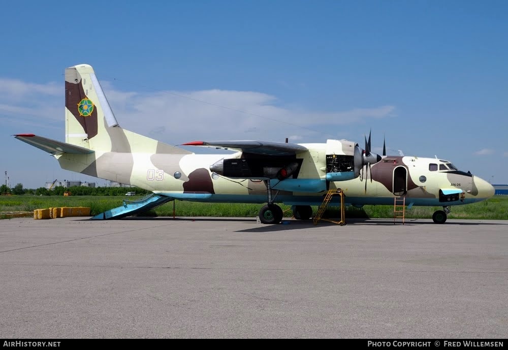 Aircraft Photo of 03 white | Antonov An-26 | Kazakhstan - Border Guard | AirHistory.net #785812