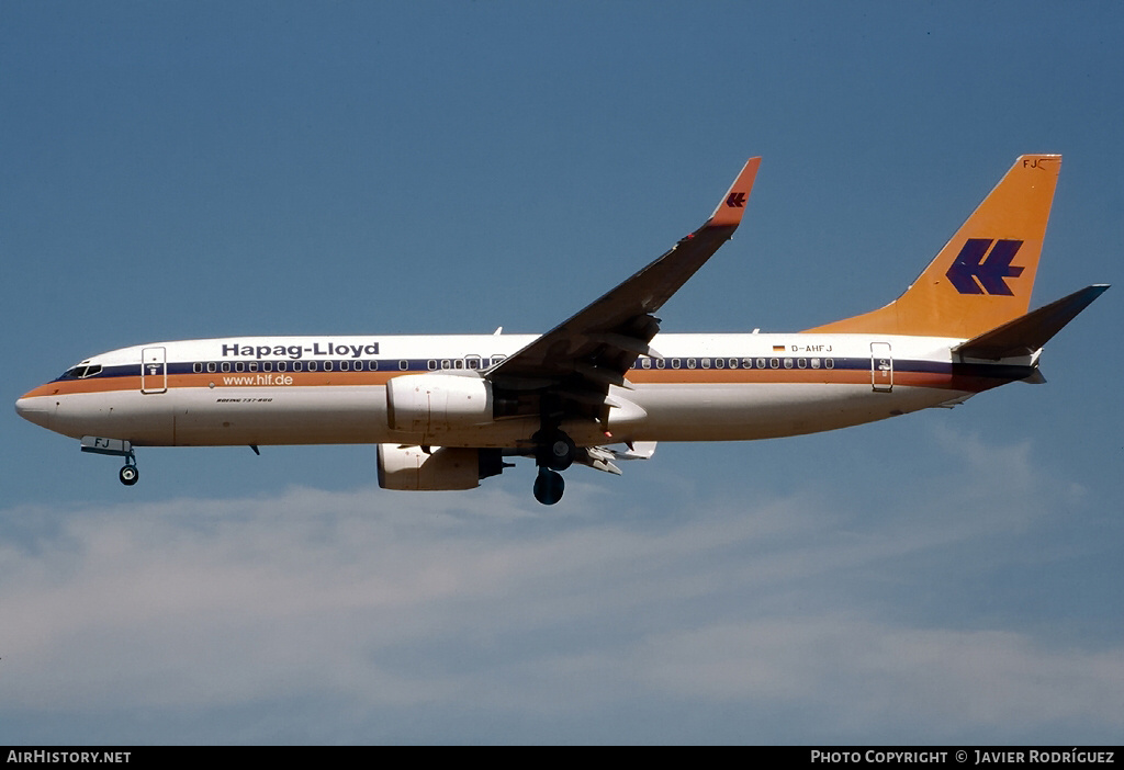 Aircraft Photo of D-AHFJ | Boeing 737-8K5 | Hapag-Lloyd | AirHistory.net #785904