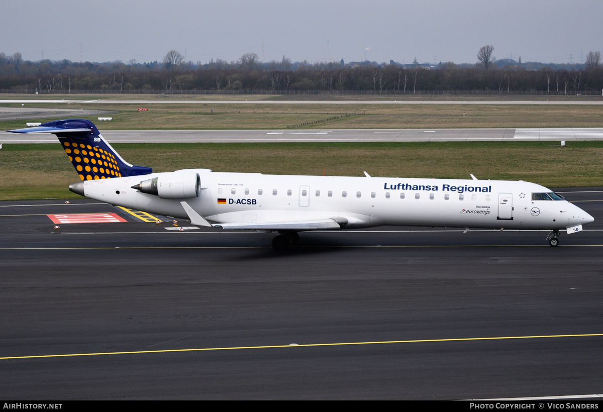 Aircraft Photo of D-ACSB | Bombardier CRJ-701ER (CL-600-2C10) | Lufthansa Regional | AirHistory.net #786034