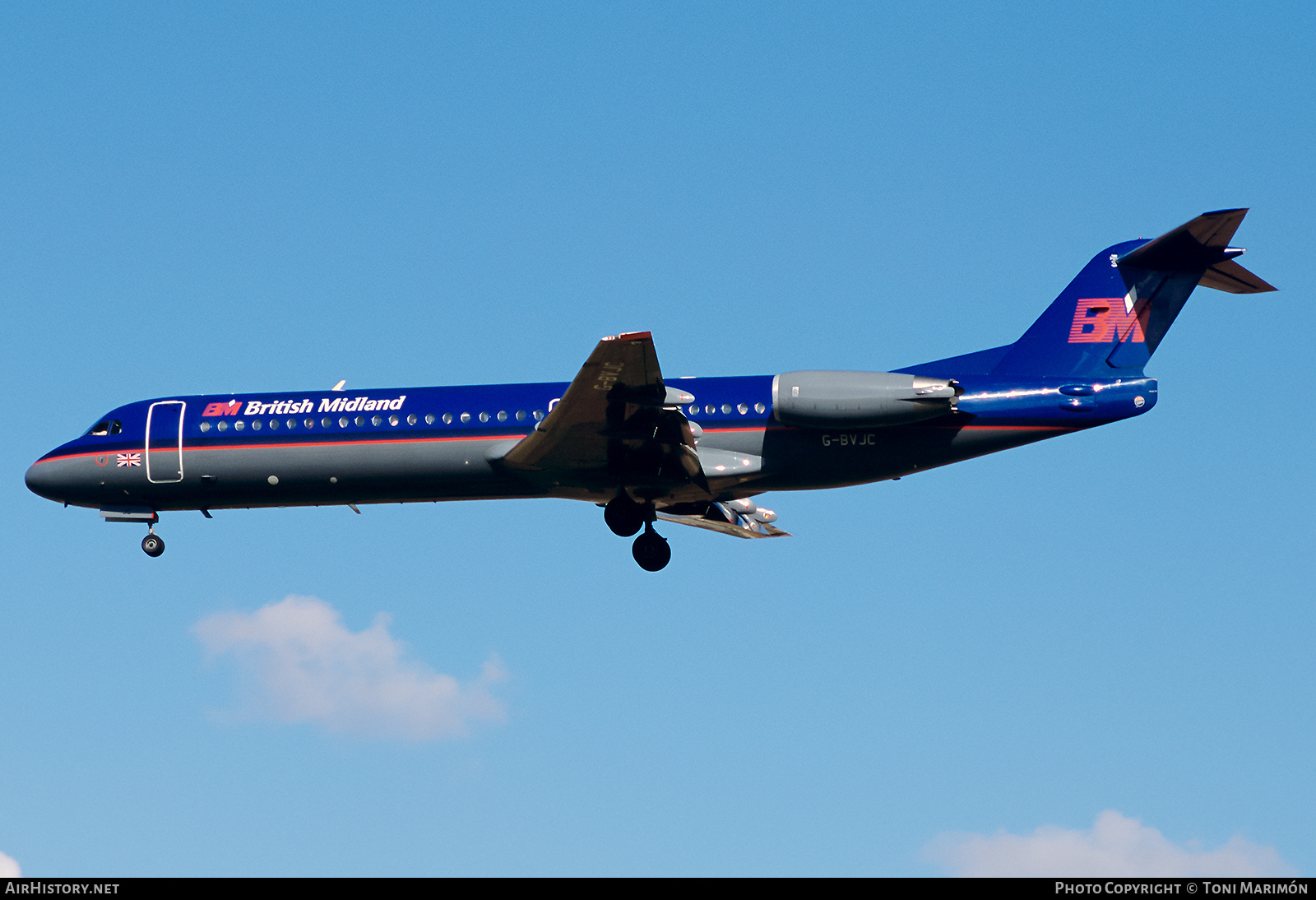Aircraft Photo of G-BVJC | Fokker 100 (F28-0100) | British Midland Airways - BMA | AirHistory.net #786083