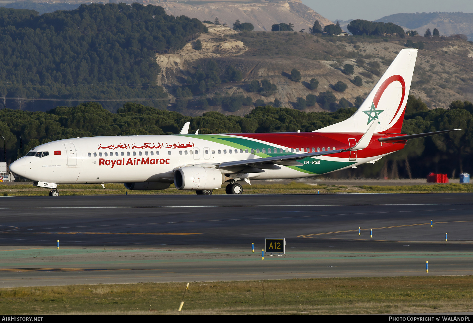 Aircraft Photo of CN-RGM | Boeing 737-8B6 | Royal Air Maroc - RAM | AirHistory.net #786192