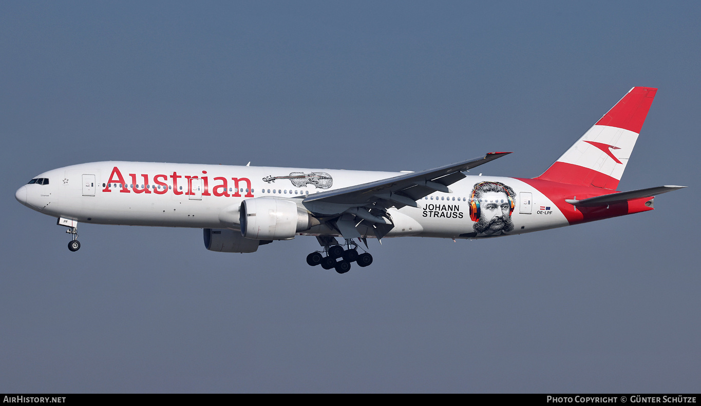 Aircraft Photo of OE-LPF | Boeing 777-2Q8/ER | Austrian Airlines | AirHistory.net #786262