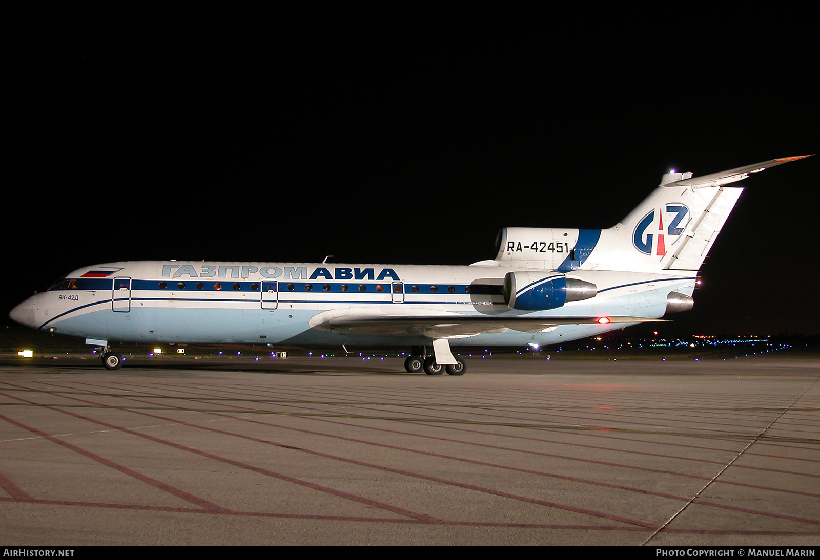 Aircraft Photo of RA-42451 | Yakovlev Yak-42D | Gazpromavia | AirHistory.net #786322
