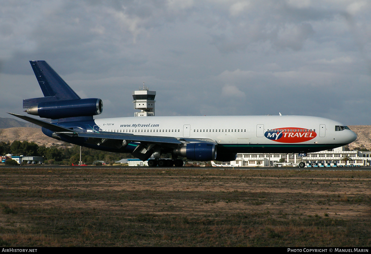 Aircraft Photo of G-TDTW | McDonnell Douglas DC-10-10 | MyTravel Airways | AirHistory.net #786326