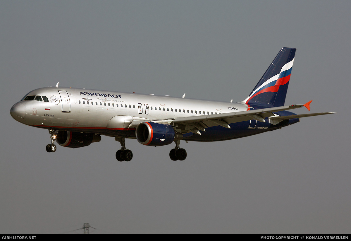 Aircraft Photo of VQ-BAZ | Airbus A320-214 | Aeroflot - Russian Airlines | AirHistory.net #786417