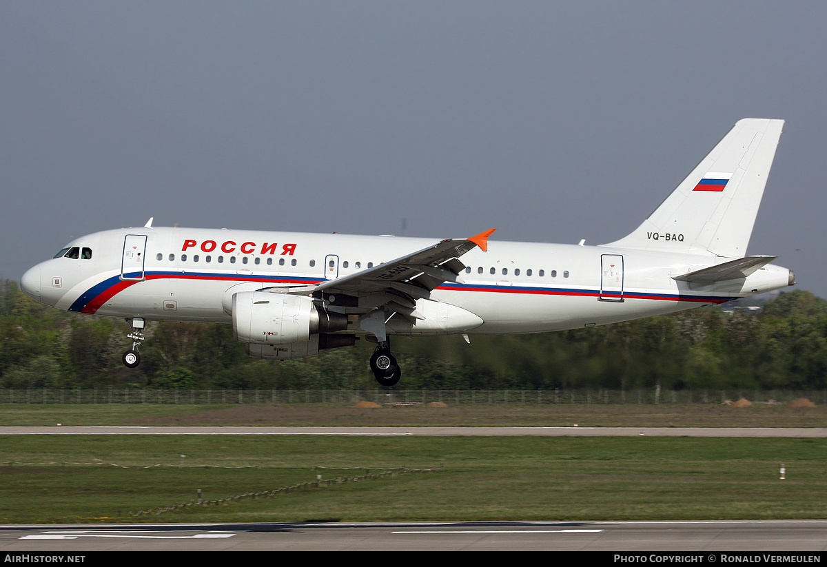 Aircraft Photo of VQ-BAQ | Airbus A319-111 | Rossiya - Russian Airlines | AirHistory.net #786452