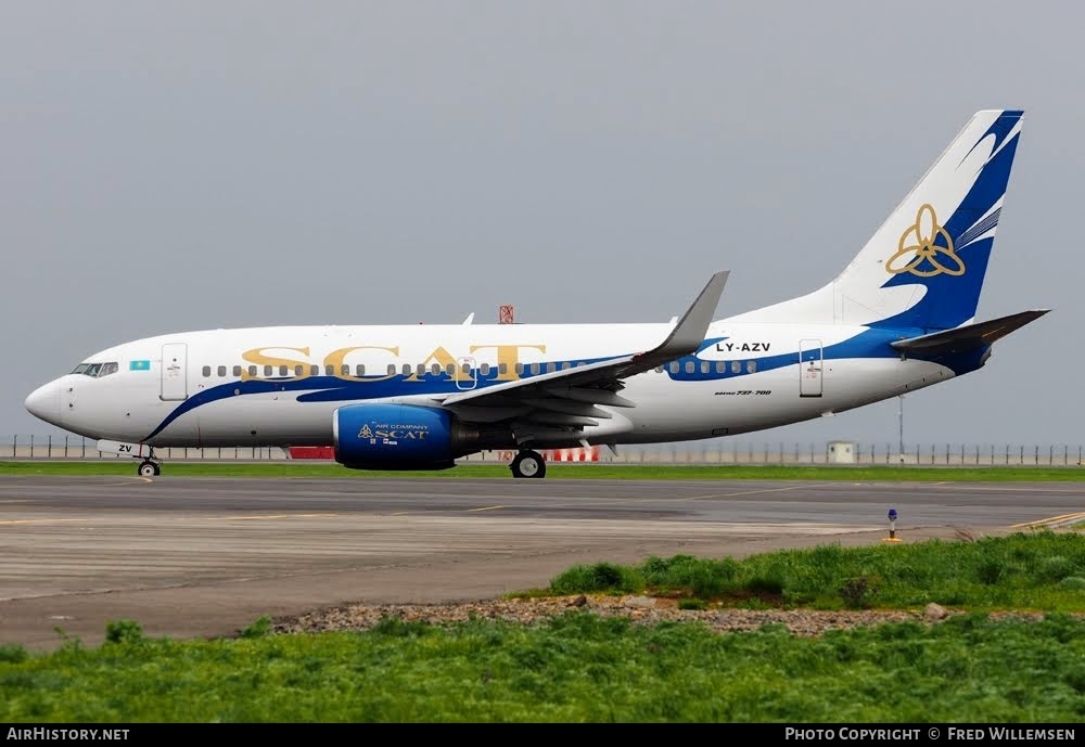 Aircraft Photo of LY-AZV | Boeing 737-7GL | SCAT Airlines | AirHistory.net #786537