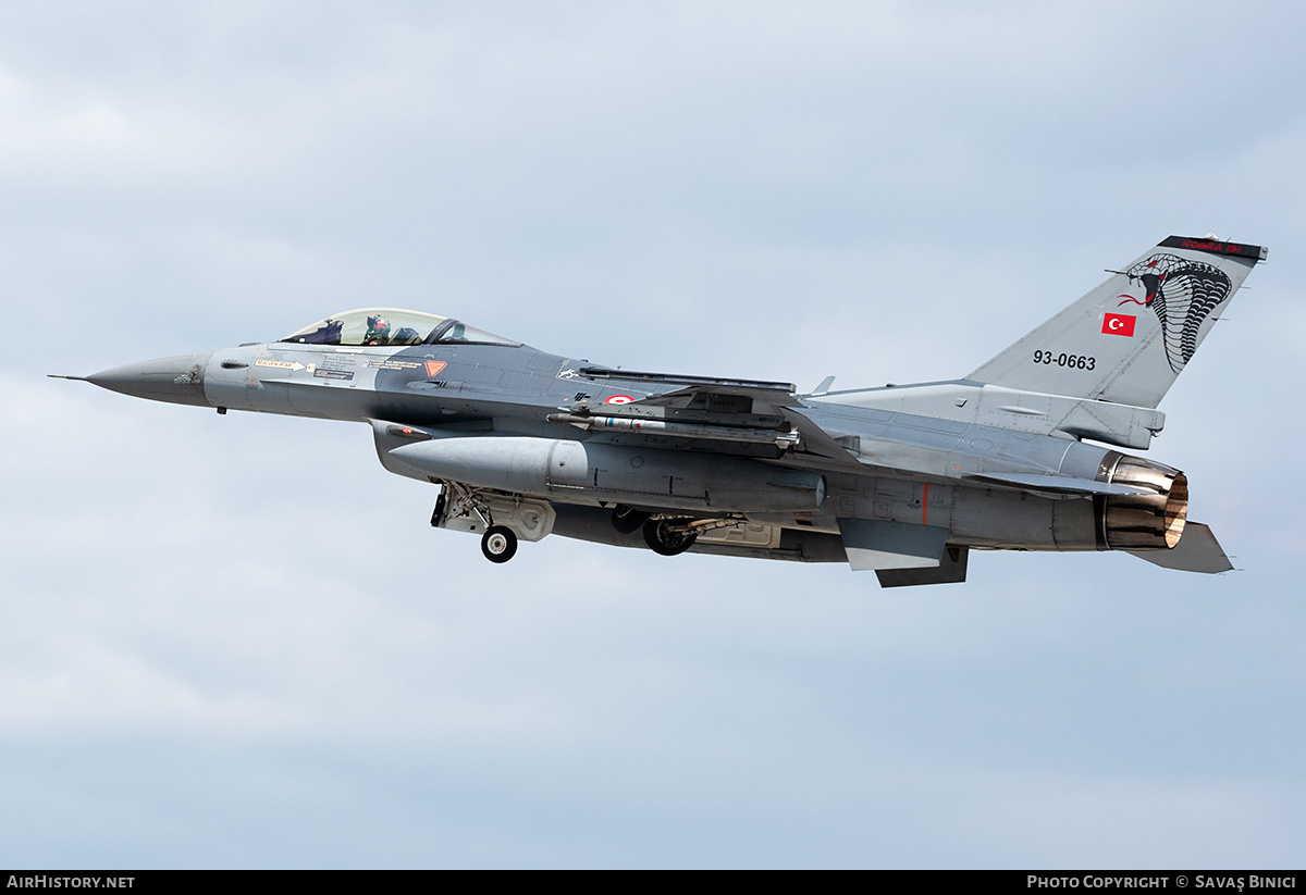Aircraft Photo of 93-0663 | Lockheed Martin F-16CJ Fighting Falcon | Turkey - Air Force | AirHistory.net #786559