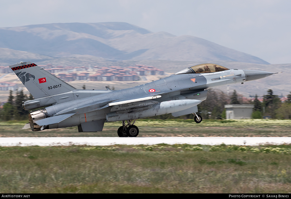Aircraft Photo of 92-0017 | Lockheed F-16CG Fighting Falcon | Turkey - Air Force | AirHistory.net #786570
