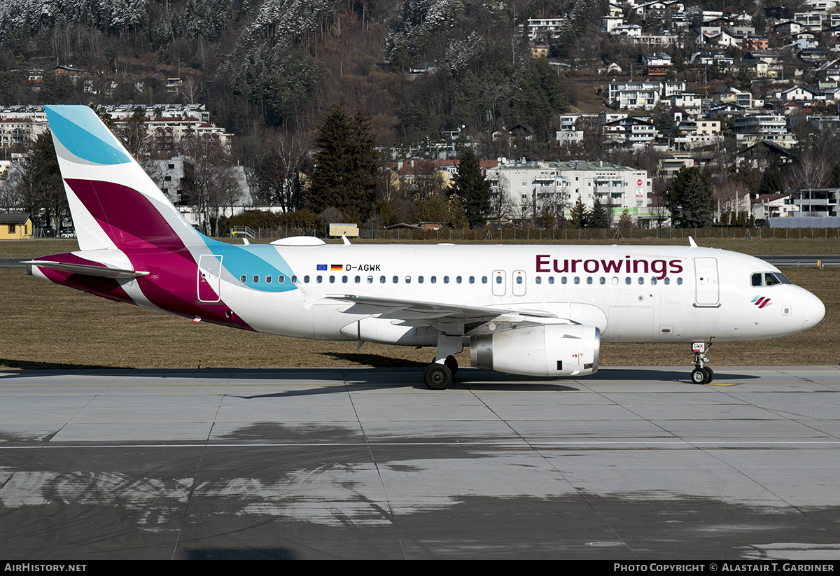 Aircraft Photo of D-AGWK | Airbus A319-132 | Eurowings | AirHistory.net #786574
