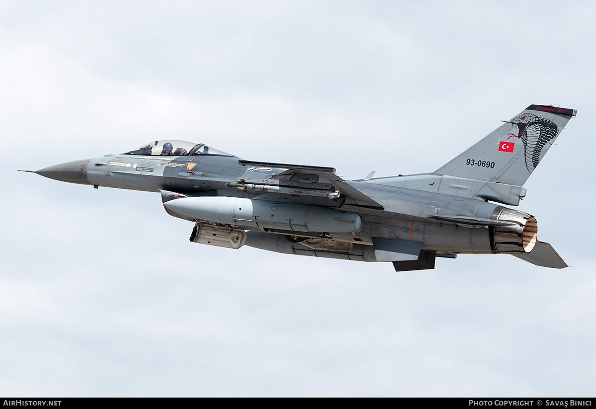 Aircraft Photo of 93-0690 | General Dynamics F-16C Fighting Falcon | Turkey - Air Force | AirHistory.net #786577