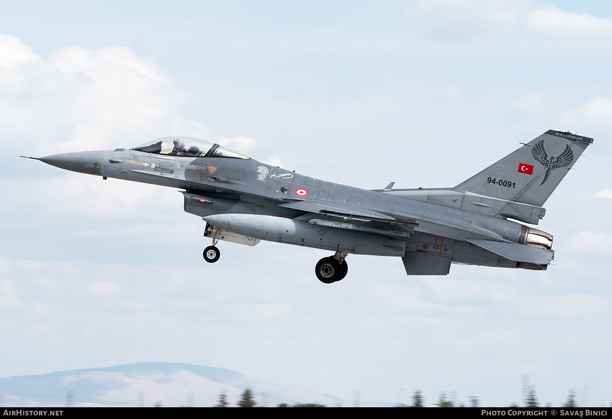 Aircraft Photo of 94-0091 | General Dynamics F-16C Fighting Falcon | Turkey - Air Force | AirHistory.net #786583