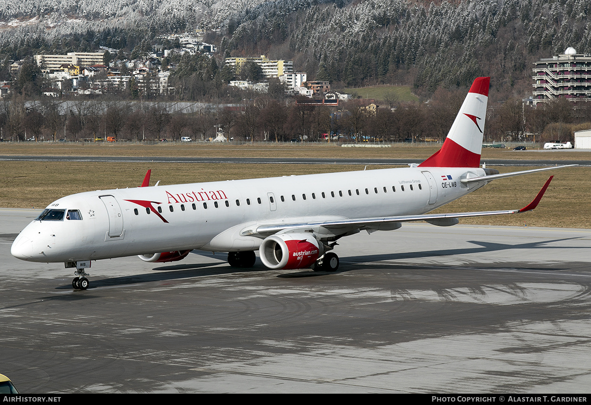 Aircraft Photo of OE-LWB | Embraer 195LR (ERJ-190-200LR) | Austrian Airlines | AirHistory.net #786667