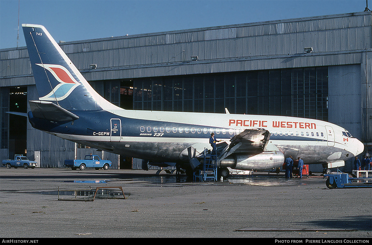 Aircraft Photo of C-GEPW | Boeing 737-275 | Pacific Western Airlines | AirHistory.net #786880
