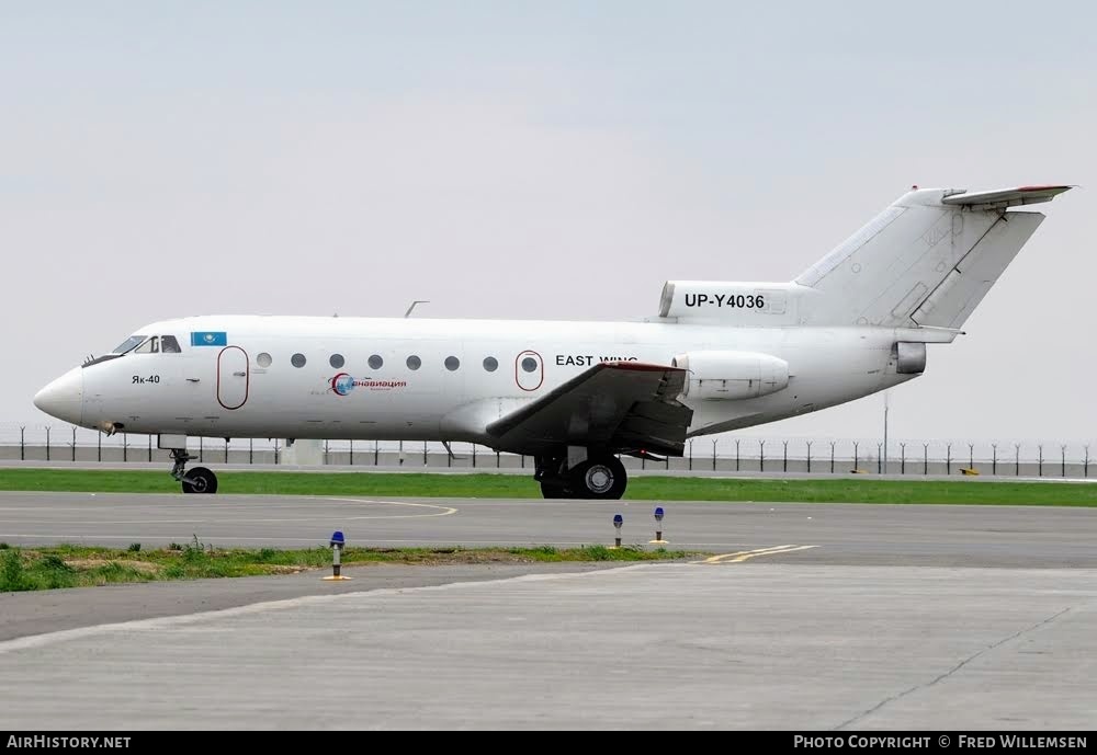 Aircraft Photo of UP-Y4036 | Yakovlev Yak-40 | East Wing Aircompany | AirHistory.net #786891