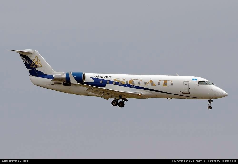 Aircraft Photo of UP-CJ011 | Bombardier CRJ-200ER (CL-600-2B19) | SCAT Airlines | AirHistory.net #786892