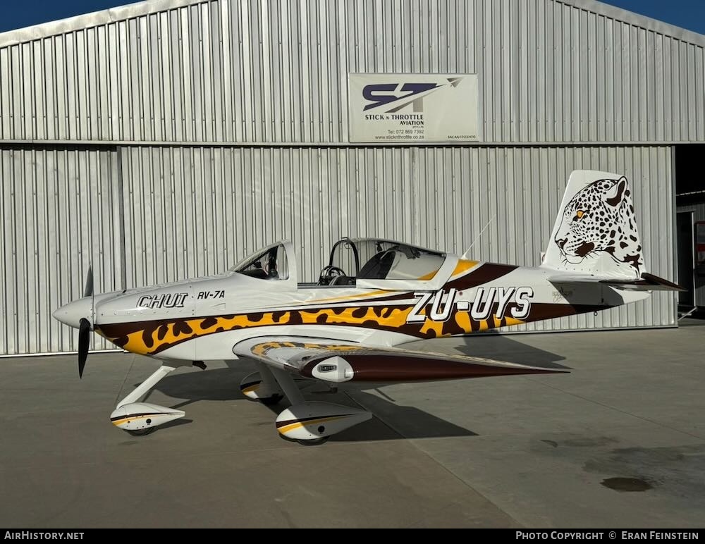 Aircraft Photo of ZU-UYS | Van's RV-7A | AirHistory.net #786912
