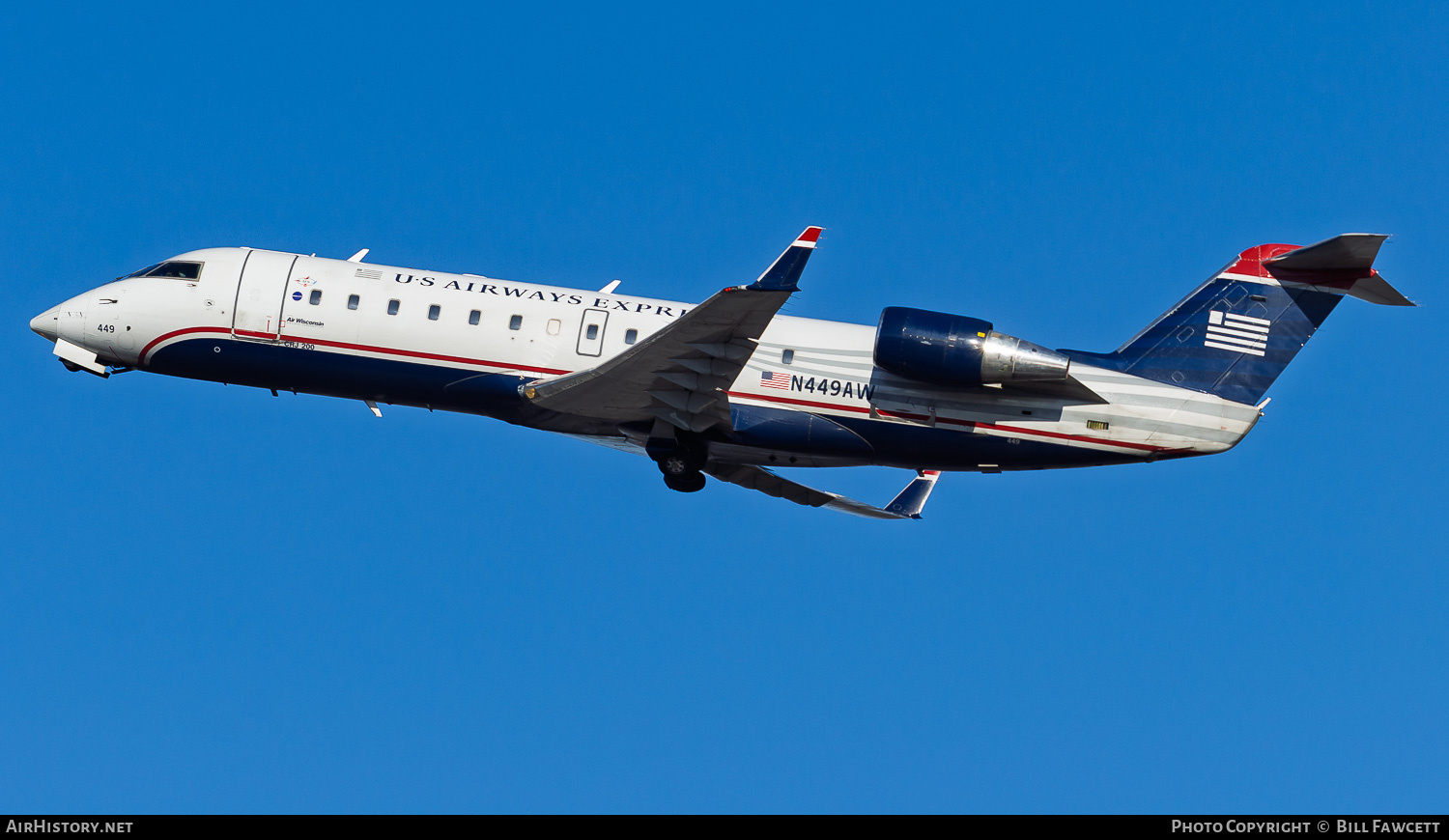 Aircraft Photo of N449AW | Bombardier CRJ-200LR (CL-600-2B19) | US Airways Express | AirHistory.net #786926