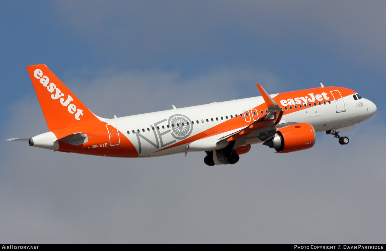 Aircraft Photo of HB-AYE | Airbus A320-251N | EasyJet | AirHistory.net #786978