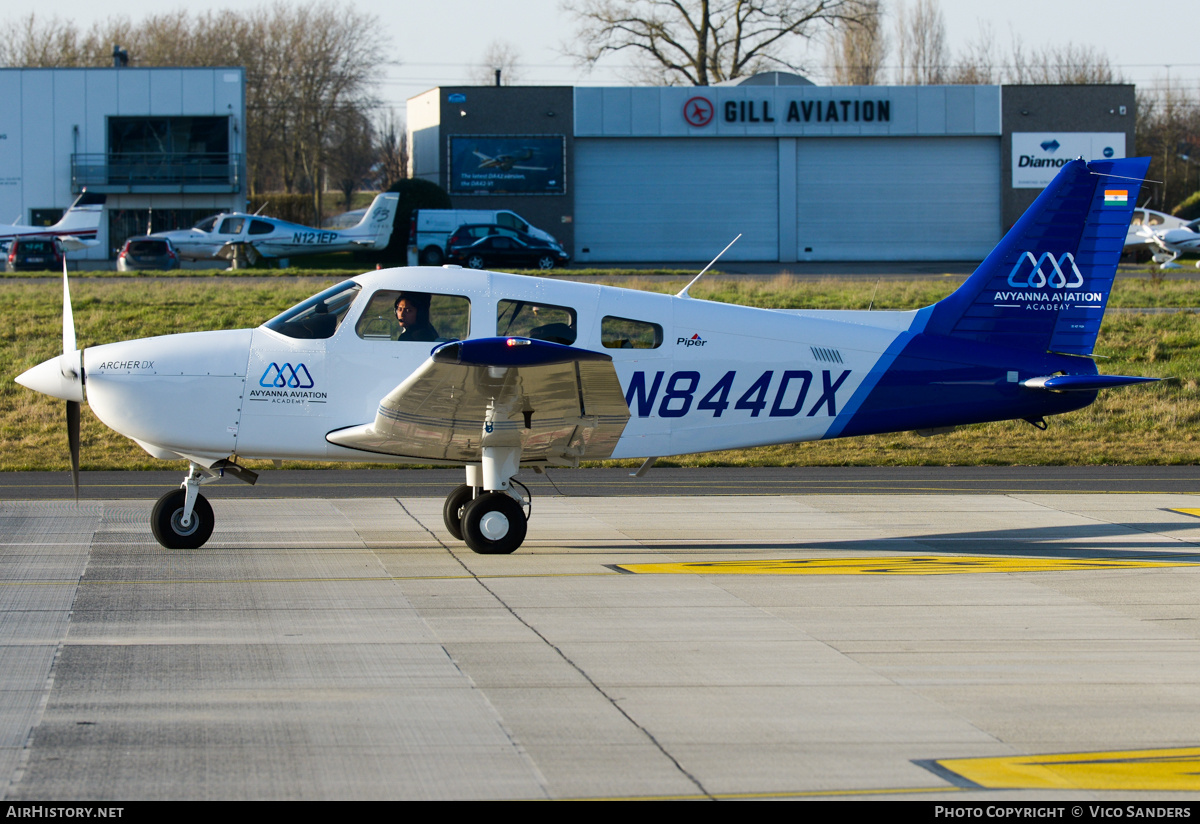 Aircraft Photo of N844DX | Piper PA-28-181 Archer III (DX Diesel) | Avyanna Aviation Academy | AirHistory.net #787035