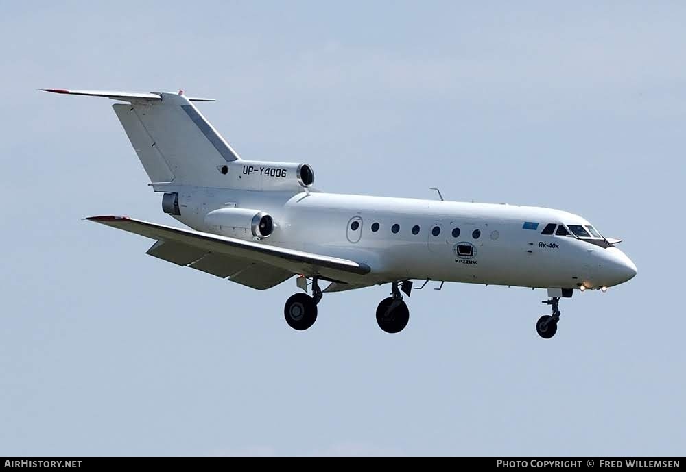Aircraft Photo of UP-Y4006 | Yakovlev Yak-40K | Kazzinc | AirHistory.net #787237