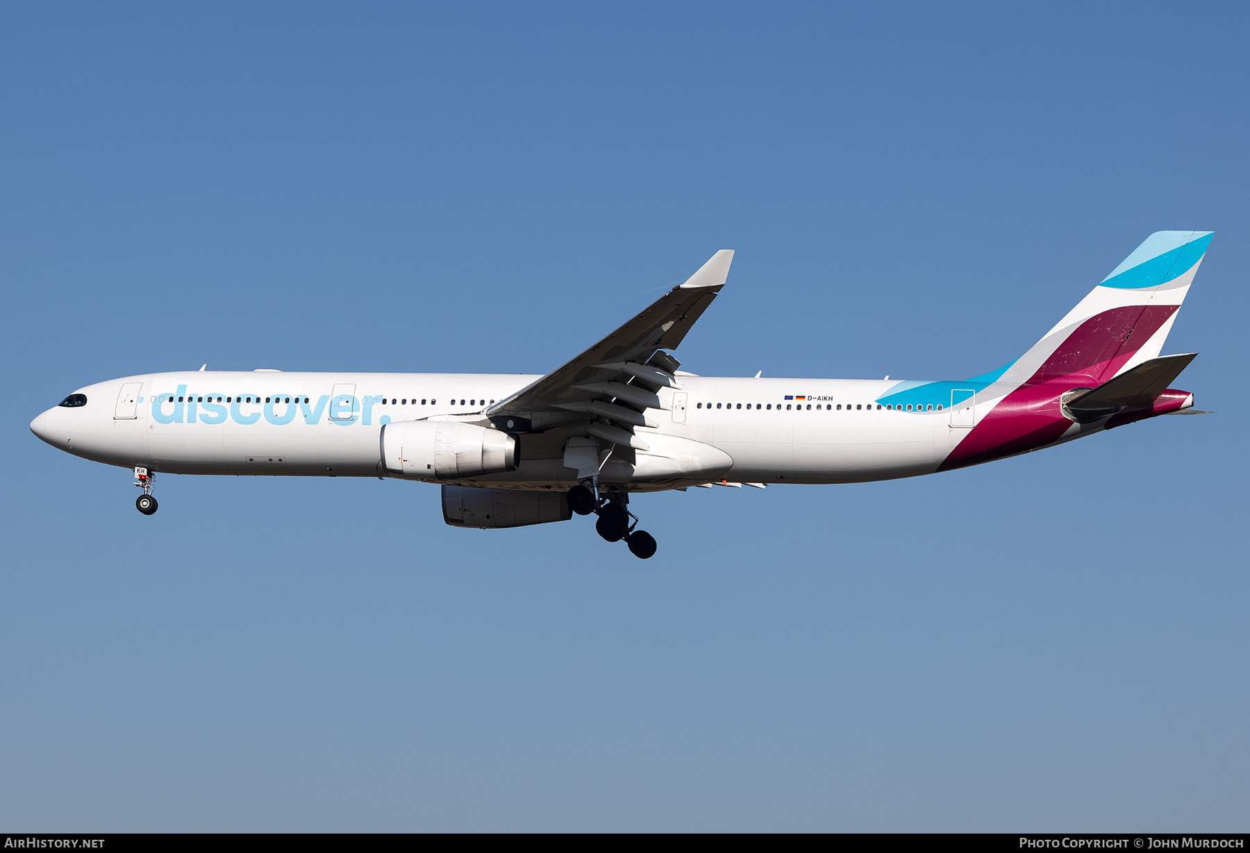 Aircraft Photo of D-AIKH | Airbus A330-343 | Eurowings Discover | AirHistory.net #787387