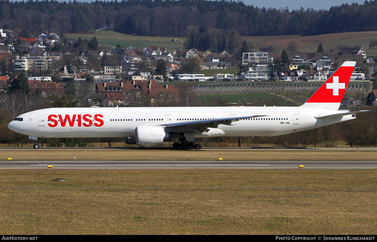 Aircraft Photo of HB-JNL | Boeing 777-300/ER | Swiss International Air Lines | AirHistory.net #787412