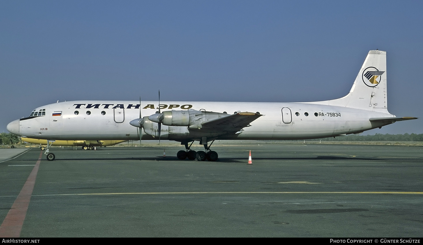 Aircraft Photo of RA-75834 | Ilyushin Il-18V | Titan Aero | AirHistory.net #787529