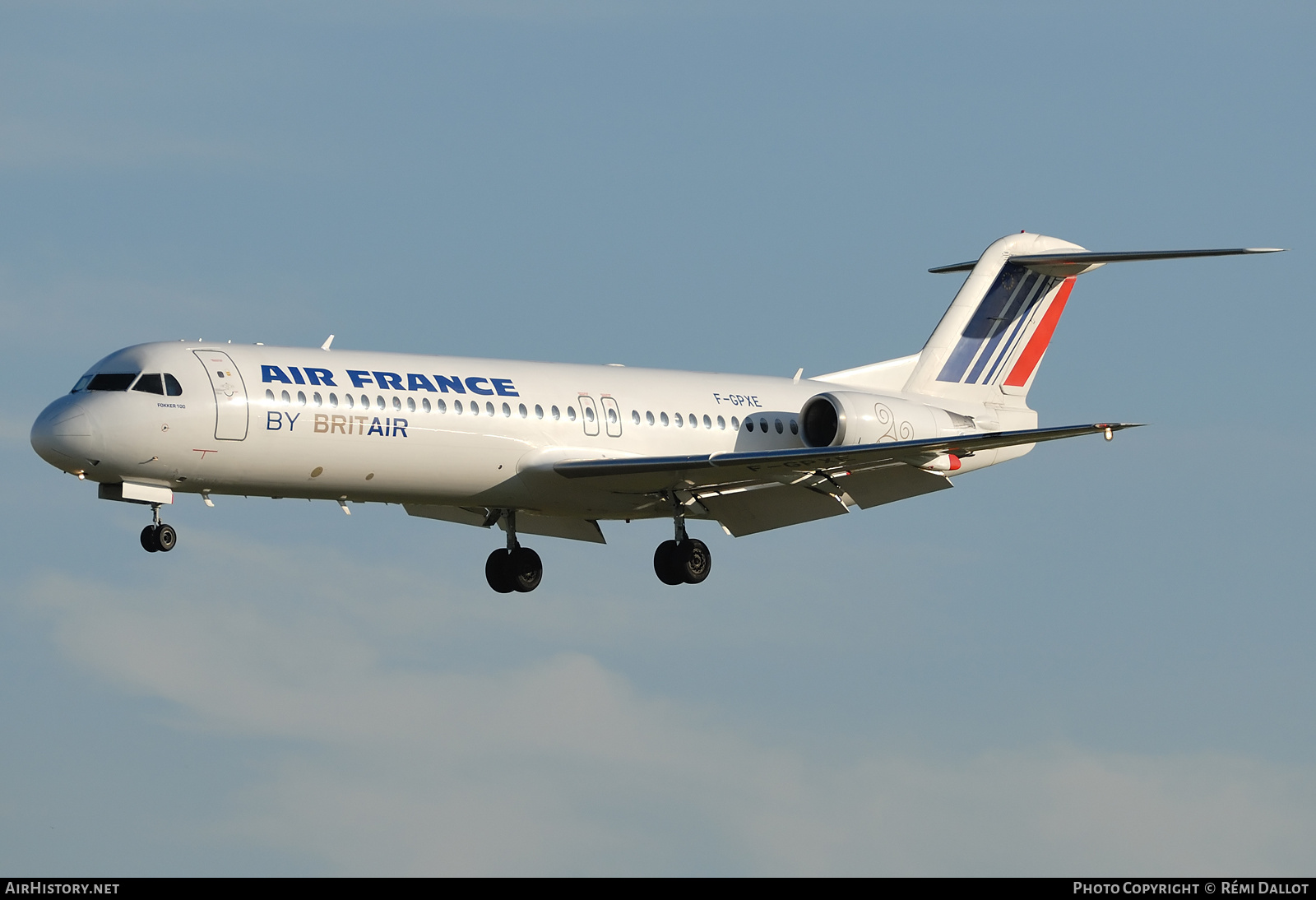 Aircraft Photo of F-GPXE | Fokker 100 (F28-0100) | Air France | AirHistory.net #787576