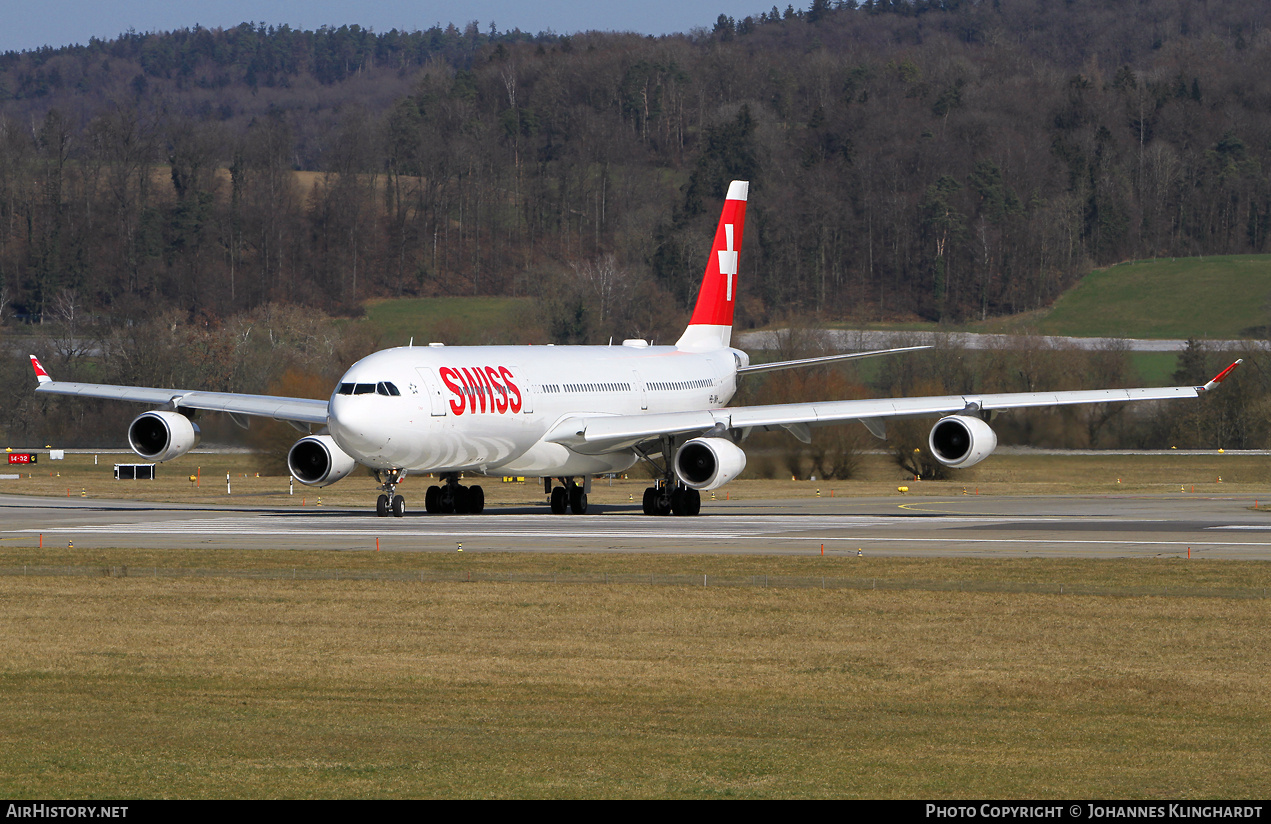 Aircraft Photo of HB-JMH | Airbus A340-313 | Swiss International Air Lines | AirHistory.net #787612