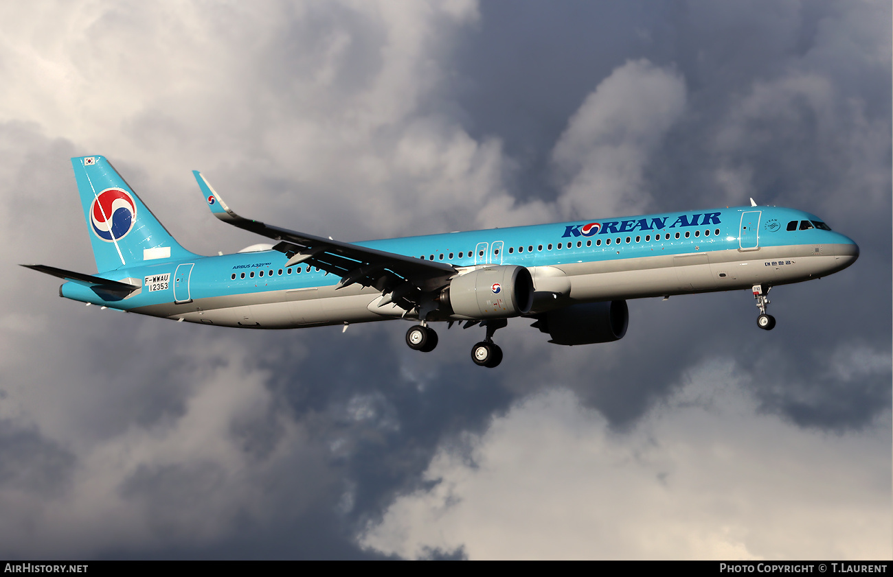 Aircraft Photo of F-WWAU | Airbus A321-272NX | Korean Air | AirHistory.net #787642