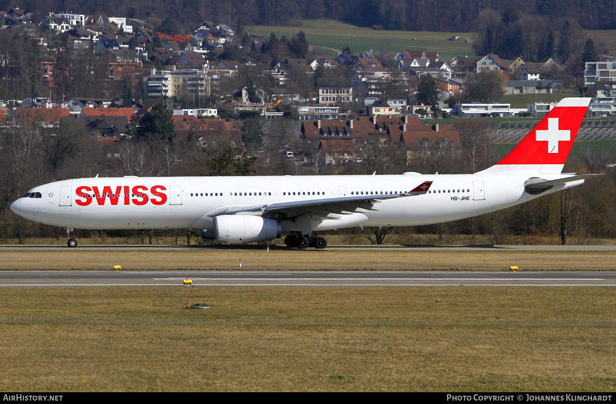 Aircraft Photo of HB-JHE | Airbus A330-343 | Swiss International Air Lines | AirHistory.net #787649