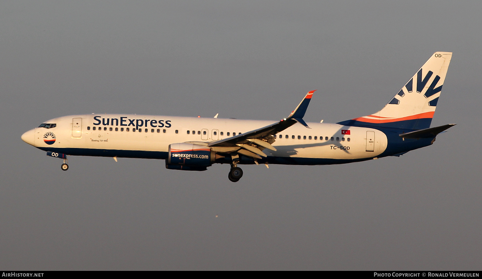 Aircraft Photo of TC-SOD | Boeing 737-800 | SunExpress | AirHistory.net #787749