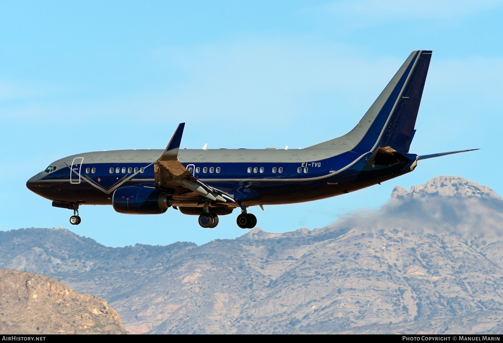 Aircraft Photo of EI-TVG | Boeing 737-7ZF BBJ | AirHistory.net #787778